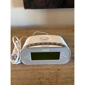 Timex T231Y Dual Alarm Clock Radio AM FM Digital Display Snooze Sleep White